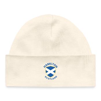 Scottish shield with Saltire Hamilton - Baby Organic Beanie - white - Front