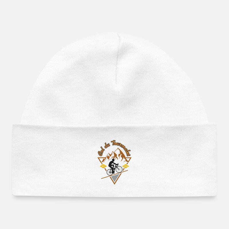 Col du Tourmalet Vélo Vintage - Bonnet bébé bio - blanc