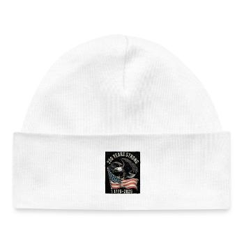 250 Years Strong 1776–2026 - Baby Organic Beanie - white - Front