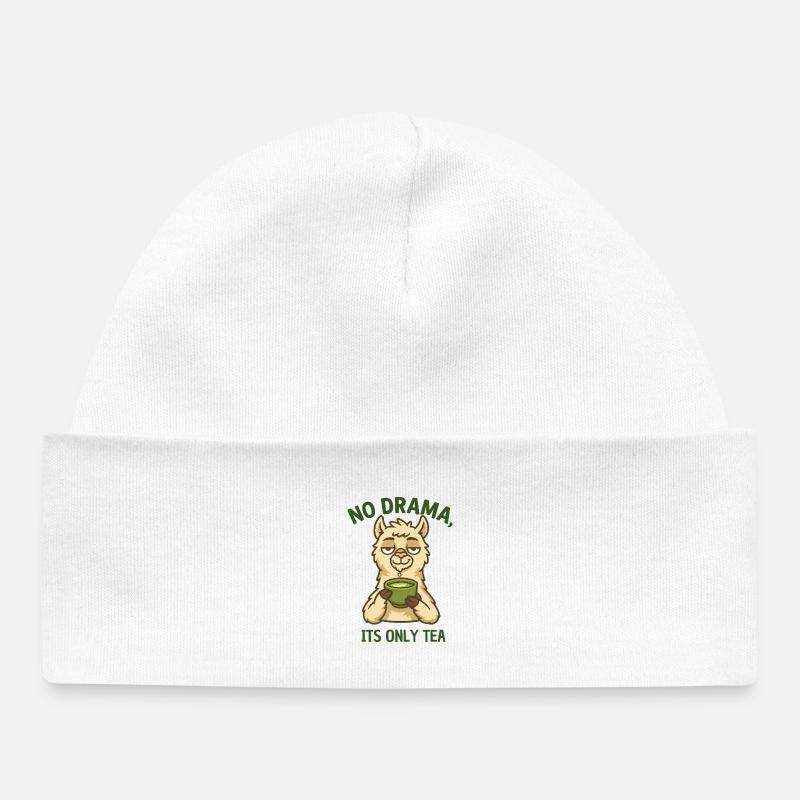 Pas de drame Alpaga Tea Time - Bonnet bébé bio - blanc