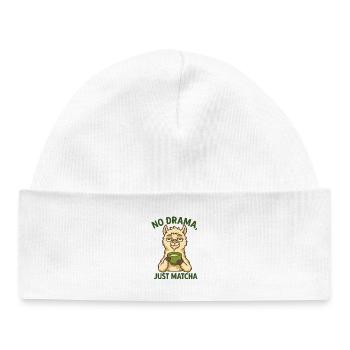 No Drama Llama Just Matcha - Baby Organic Beanie - white - Front