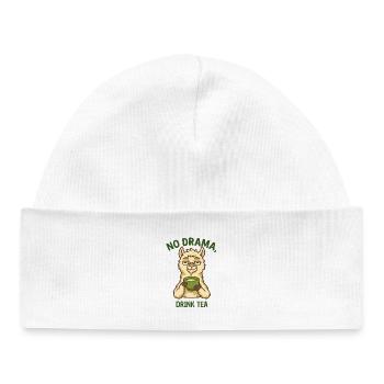 Pas de drame Heure du thé Alpaga - Bonnet bébé bio - blanc - Devant