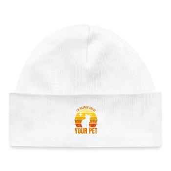 Vet Joke - Baby Organic Beanie - white - Front