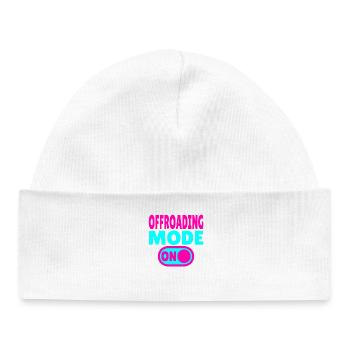 Mode tout-terrain ACTIVÉ – Aventure tout-terrain - Bonnet bébé bio - blanc - Devant