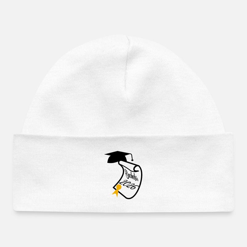 Baccalauréat 2026 - Bonnet bébé bio - blanc