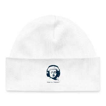 Buddha - Peace is a Frequency - Baby Organic Beanie - white - Front