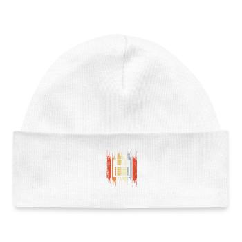 Disquette rétro - Bonnet bébé bio - blanc - Devant