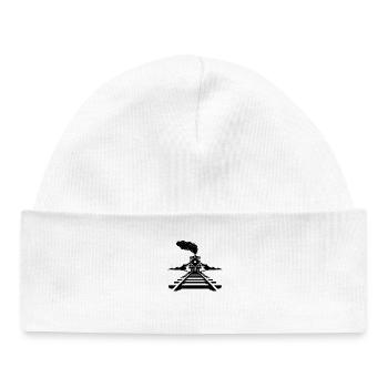 Railway Sketch - Baby Organic Beanie - white - Front