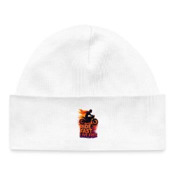 Ride Fast Live Free - Baby Organic Beanie - white - Front