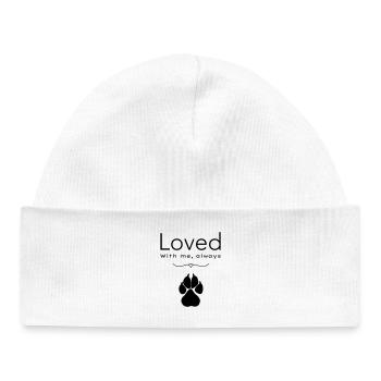 Le chien aimé - Bonnet bébé bio - blanc - Devant