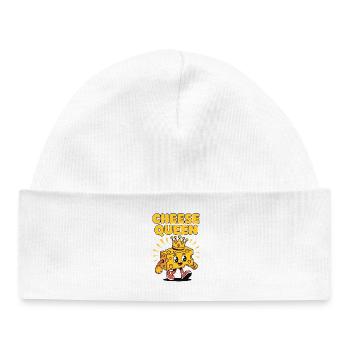 Cheese Queen – Fromage à couronne - Bonnet bébé bio - blanc - Devant