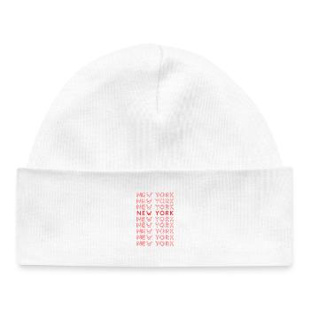 Diagramme de la grille de New York - Bonnet bébé bio - blanc - Devant