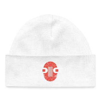 Cracked Orb Glyph - Baby Organic Beanie - white - Front