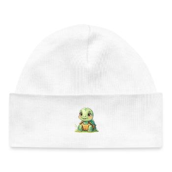 Cuddly Turtle Sunshine - Baby Organic Beanie - white - Front