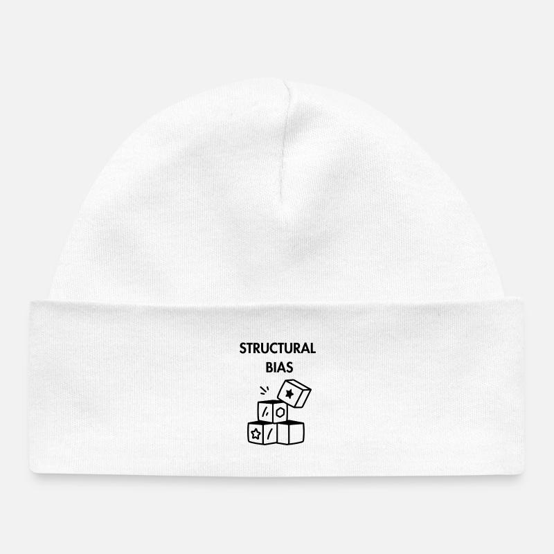 Structural bias - Baby Organic Beanie - white