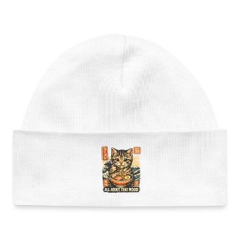 cat ramen - Baby Organic Beanie - white - Front