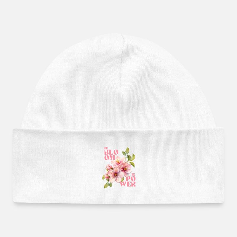 EN FLORAISON - EN PUISSANCE - Bonnet bébé bio - blanc