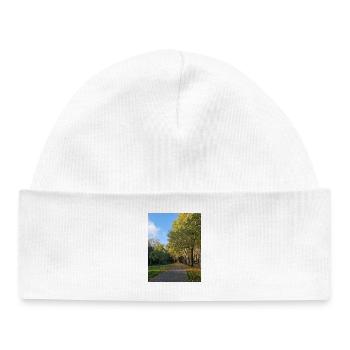 Chemin d’automne à travers Lauballee - Bonnet bébé bio - blanc - Devant