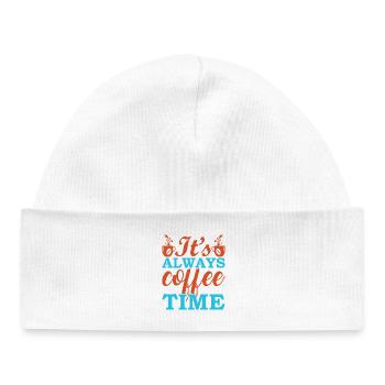 Coffee: Always Time for Espresso - Baby Organic Beanie - white - Front
