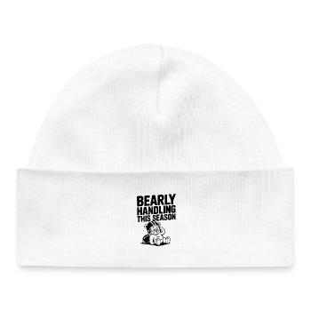 Bearly Handling This Season - Baby Organic Beanie - white - Front