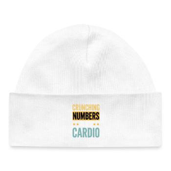 Crunching Numbers - Cardio Finanzhumor - Baby Organic Mütze - Weiß - Vorne