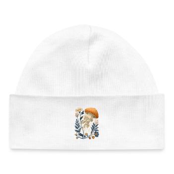 Elegante Qualle mit Blumen im Art Nouveau Stil - Baby Organic Mütze - Weiß - Vorne