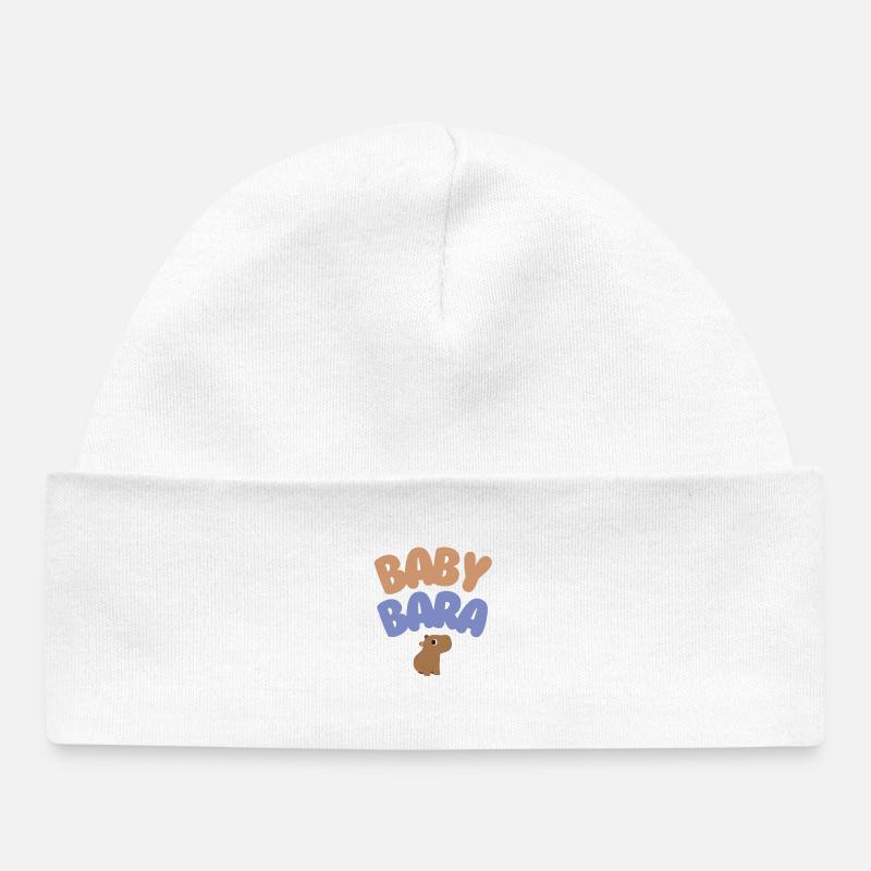 Bébé Bara Capybara - Bonnet bébé bio - blanc