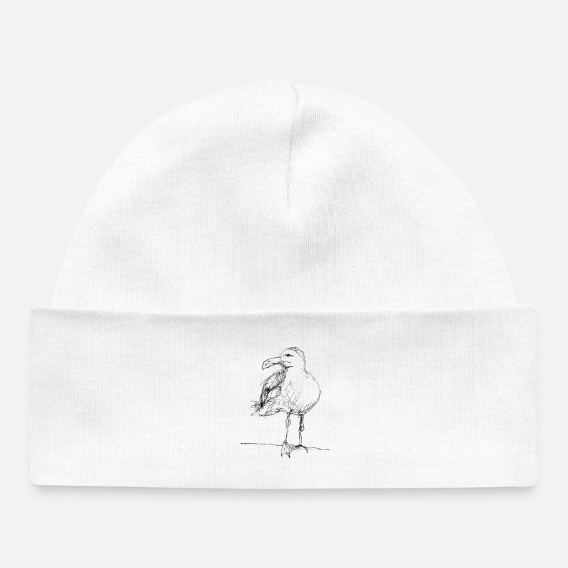 Mouette - Bonnet bébé bio - blanc