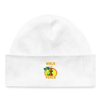 Go for Peace Dog - Baby Organic Beanie - white - Front