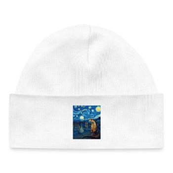 Loutre Van Gogh - Bonnet bébé bio - blanc - Devant