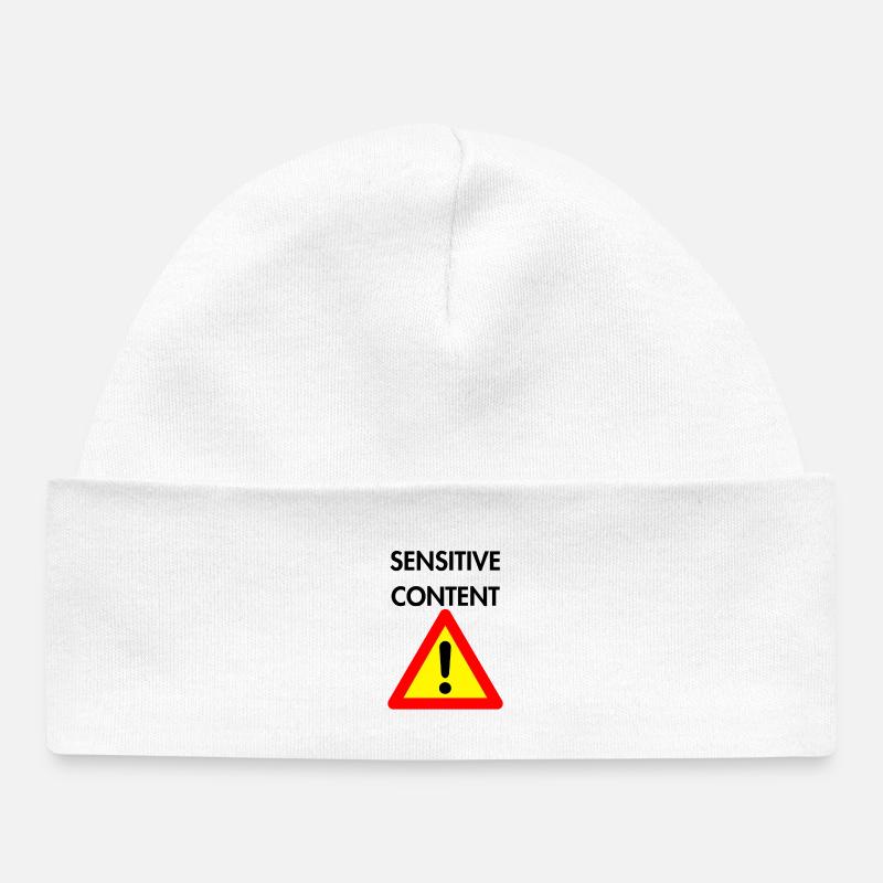 Sensitive Content - Baby Organic Beanie - white