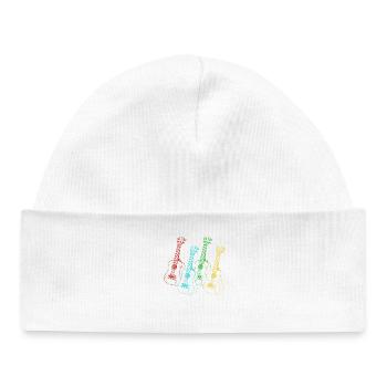 Hawaiian Ukulele Uke Retro Vintage - Baby Organic Beanie - white - Front
