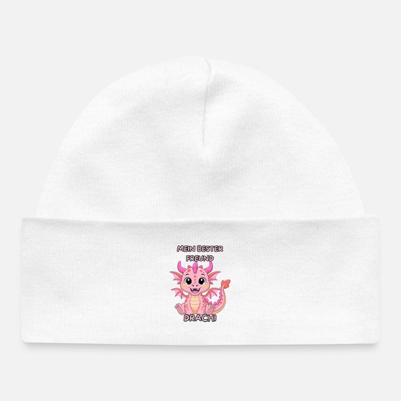 Mon meilleur ami Drachi - Bonnet bébé bio - blanc