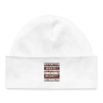 When will I be punished? Naughty Christmas - Baby Organic Beanie - white - Front