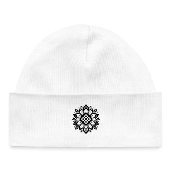 Mokosh Sacred Slavic Goddess Minimal - Baby Organic Beanie - white - Front