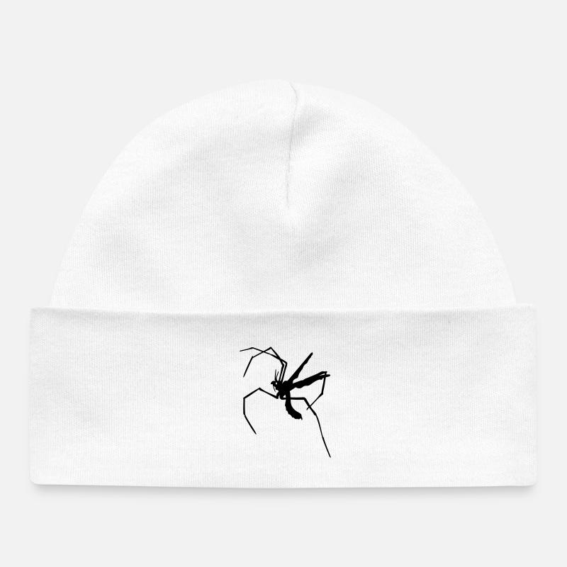 Moustique à longues pattes - Bonnet bébé bio - blanc