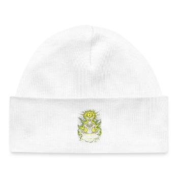 Energy Drink Sipping Lightning Daily - Baby Organic Beanie - white - Front