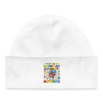 Vibrant Numbers Calculator - Baby Organic Beanie - white - Front