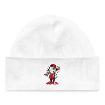 Dessin animé du joueur de baseball doux - Bonnet bébé bio - blanc - Devant