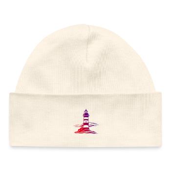 Phare de la mer du Nord - Bonnet bébé bio - blanc - Devant