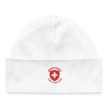 Martigny Swiss Shield - Baby Organic Beanie - white - Front