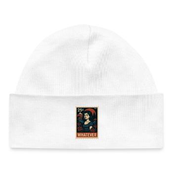 Whatever Moonlit Rose Portrait - Baby Organic Beanie - white - Front