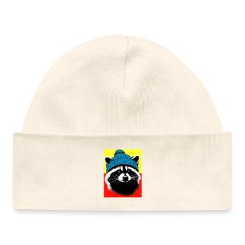 Raton laveur - Bonnet bébé bio - blanc - Devant