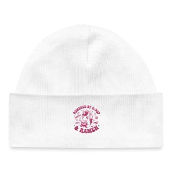 Powered By K-Pop And Ramen Kpop Anime Unicorn - Baby Organic Beanie - white - Front