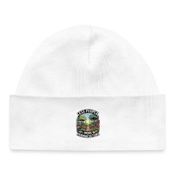 Permaculture philosophy of life for nature lovers - Baby Organic Beanie - white - Front