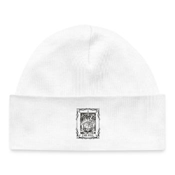 Vrai malchance Dés, Tarot Stylo et Papier - Bonnet bébé bio - blanc - Devant