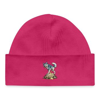 Wolves - Baby Organic Beanie - white - Front