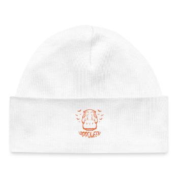 Safari Afrique Faune du Serengeti hippopotame d’Halloween - Bonnet bébé bio - blanc - Devant