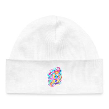 Emblème du pompier - Bonnet bébé bio - blanc - Devant