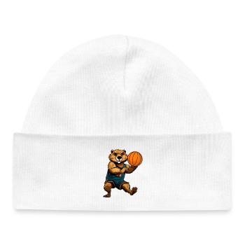 Le joueur de basket-ball Biber - Bonnet bébé bio - blanc - Devant